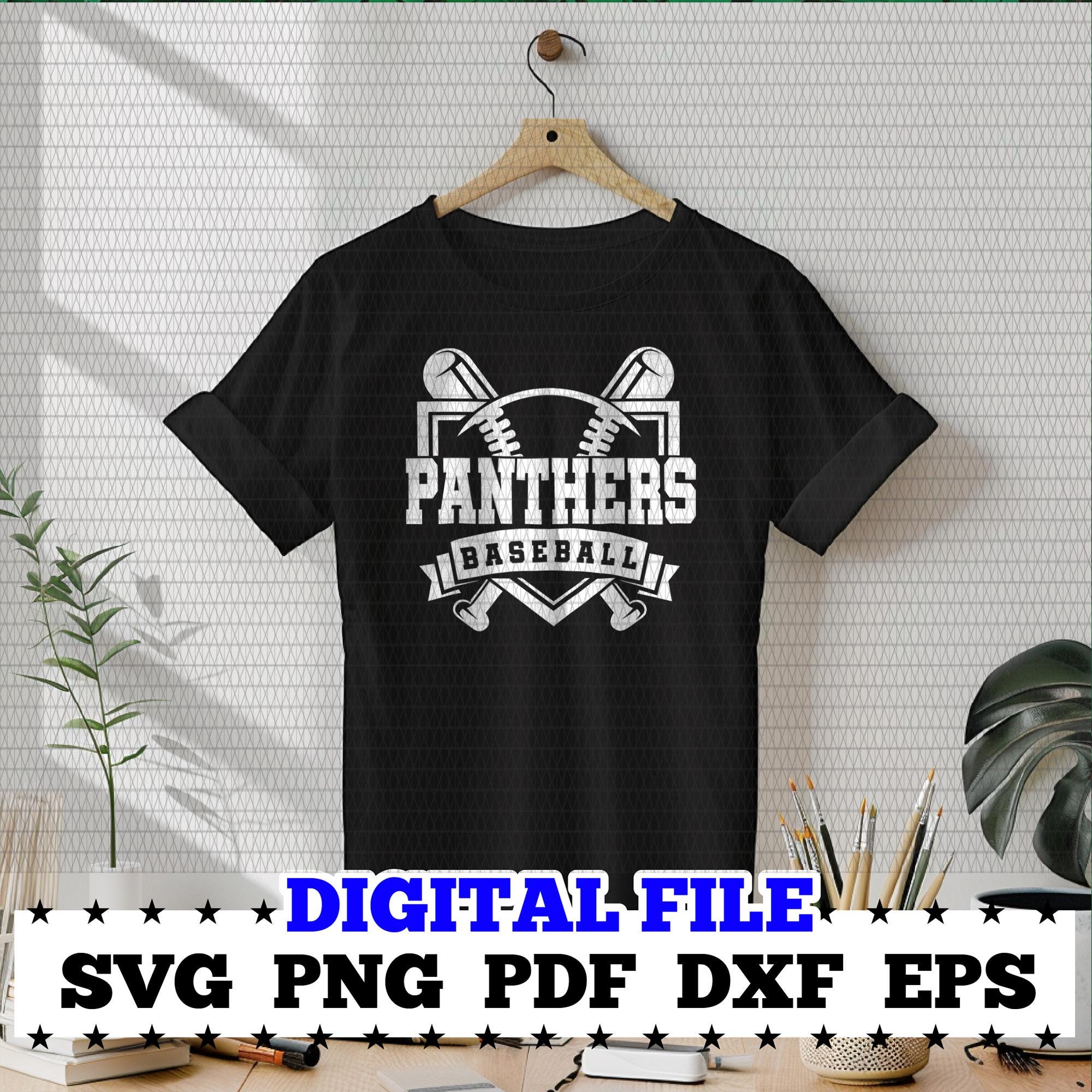 Panther Baseball SVG, School Team Cut File (digital Download) - Etsy
