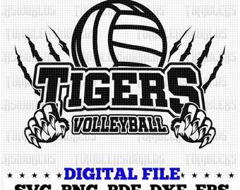 Tigers volleyball svg Tiger volleyball svg Tigers volleyball png Tigers svg Tiger svg Tigers mascot svg Cricut svg Cricut designs Tigers png