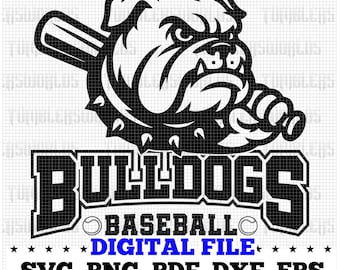 Bulldogs baseball svg, Bulldog baseball svg, Bulldog svg, Bulldogs svg, Cut File, SVG for Cricut or Silhouette sports svg png, team logo