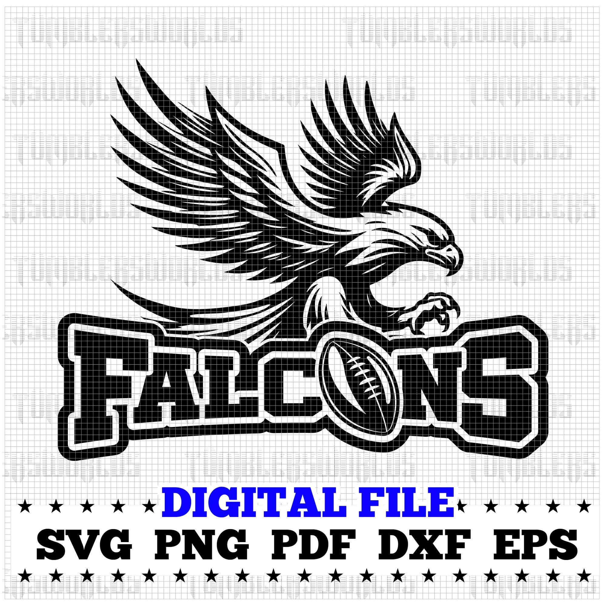 Falcons Vector File Falcons Football Mascot (svg, Png, Eps, Dxf, Pdf) (digital File) - Etsy