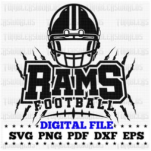 Rams Fußball svg Ram Fußball svg Rams Fußball png Rams svg Rams svg Rams png Rams design svg Rams Maskottchen png Cricut projekte Cricut design