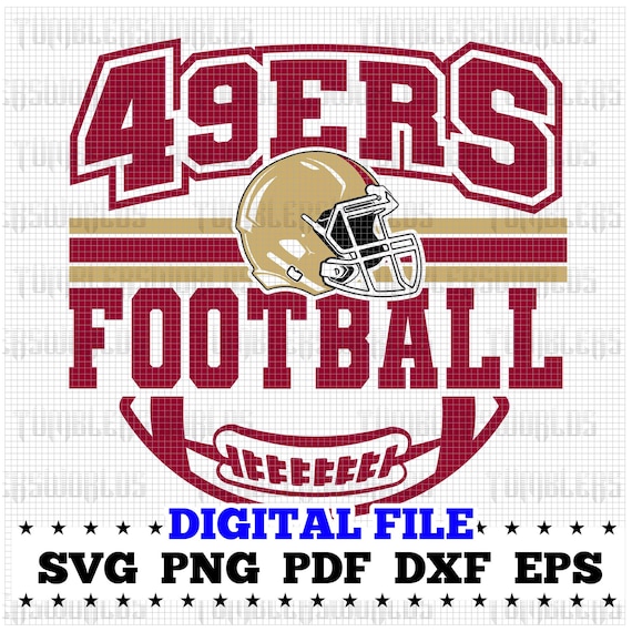 49ers Football Svg, Football Svg, Sports Svg, Football Shirt, Sublimation  DTF HTV Designs, 49ers, 49ers Cricut, Png Dxf Jpg Eps Pdf