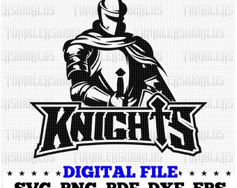 Knight Mascot SVG, School Sports Logo (Digital File)