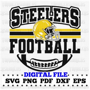 Steelers Football Svg, Football Svg, Sports Svg, Football Shirt, Sublimation Designs,  Png Dxf Jpg Eps Pdf, for Personal & Commercial Use