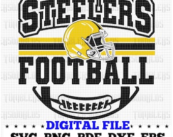 Steelers Football Svg, Football Svg, Sports Svg, Football Shirt, Sublimation Designs,  Png Dxf Jpg Eps Pdf, for Personal & Commercial Use