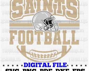 Saints Football Helmet SVG, DTF HTV Designs (Digital Download)