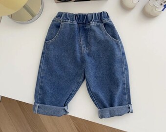 Gender Neutral - Baggy Pants - Boys + Girls Denim Jeans - Clothing Set