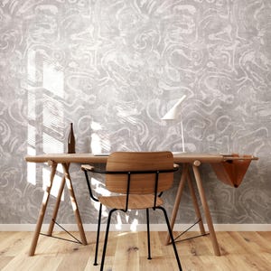 Onde rustiche - Carta da parati astratta / Carta da parati murale neutra dipinta a mano / Design moderno strutturato / Carta da parati rimovibile o tradizionale