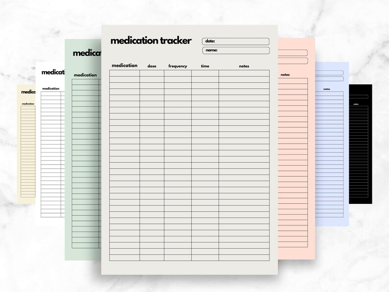 Medication Tracker Printable Template: Editable Medication Digital ...