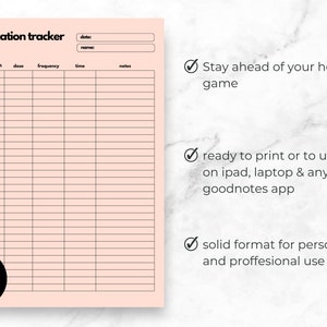Medication Tracker Printable Template: Editable Medication Digital ...