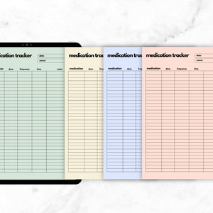 Medication Tracker Printable Template: Editable Medication Digital ...