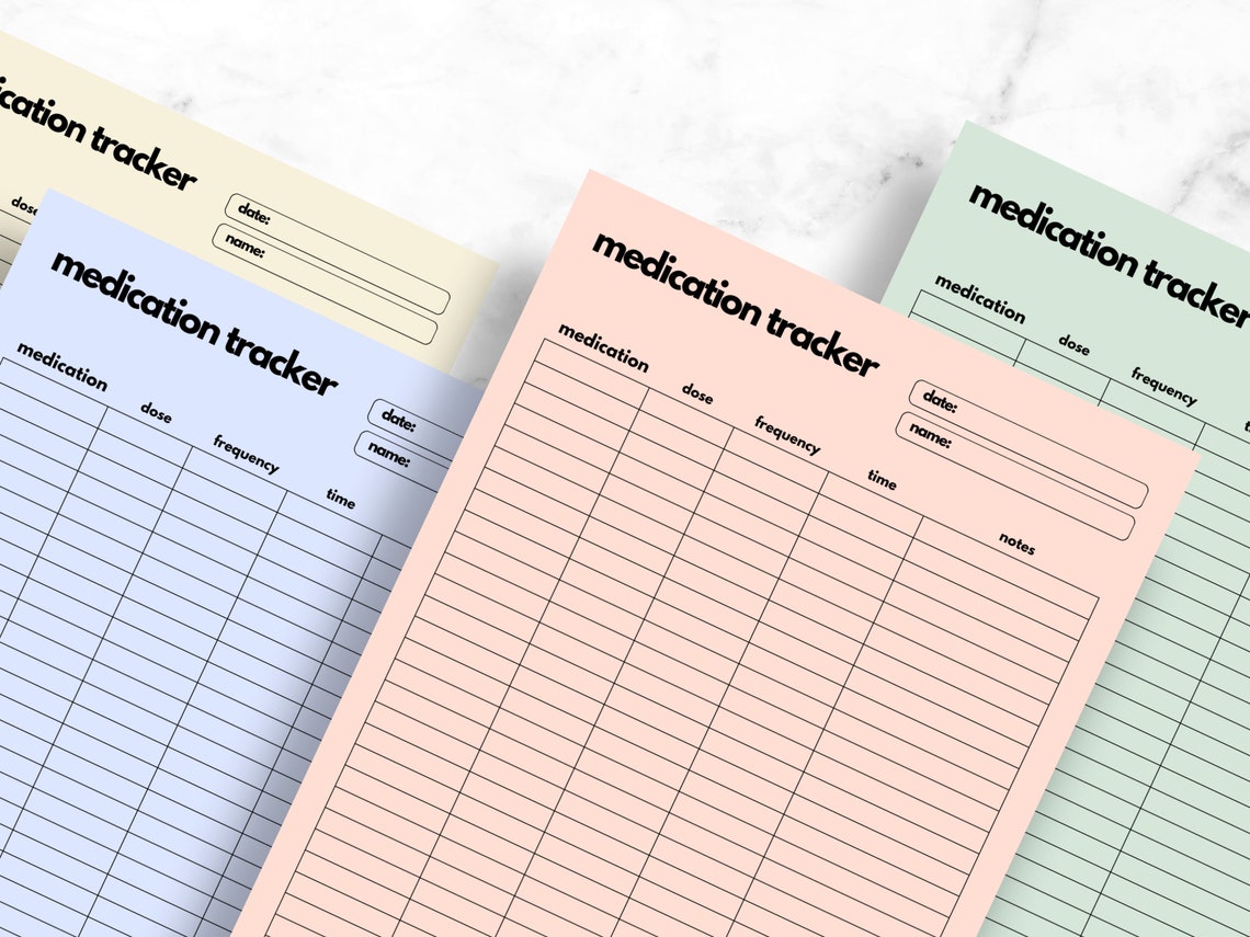 Medication Tracker Printable Template: Editable Medication Digital ...