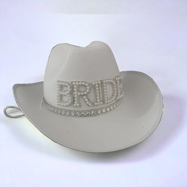 Bride Cowgirl Hat | Hen Party Hat | Hen Party Supplies | Bride Cowboy Hat | Bride Accessories | Bachelorette Party Hat