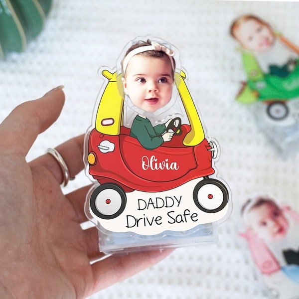 Custom Drive Safe Ornament,Personalized Car Photo Hanger,Fathers Day Gift,New Driver Gift,Head Shaking Ornament,Custom face Bobblehead