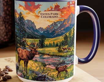 Estes Park Colorado Sunset Coffee Mug - Rocky Mountain Gift