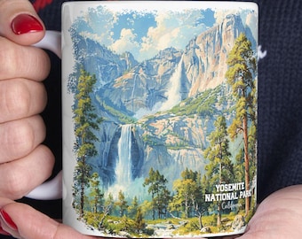 Yosemite National Park Mug: Waterfall & Rock Formations Gift
