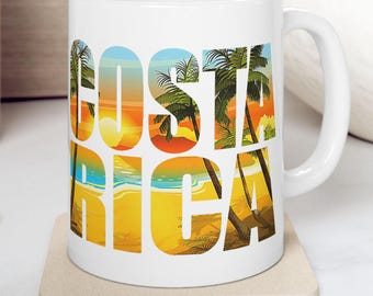 Taza de Costa Rica: regalo para unas vacaciones en la playa tropical
