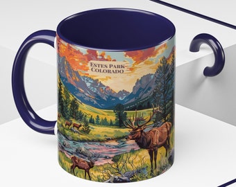 Estes Park Colorado Sunset Mug: Rocky Mountain Vacation Gift