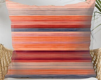 Abstract Colors Art  Colorful Decorative Throw Pillow, Housewarming Gift, Design Front & Back, Avail 4 sizes