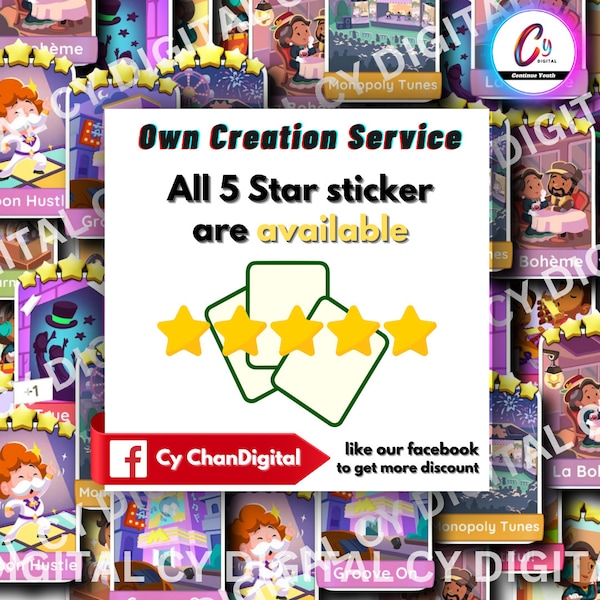 Monopoly GO - 5 Star Stickers (Swift Deal) (read description) no direct order, please chat with me