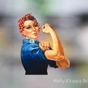 Rosie the Riveter Precision Laser Cut Vinyl Decal Weatherproof Waterproof Fade Resistant indoor outdoor use