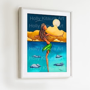 Shooting Star Hula Girl  - Fine Art Giclée Print