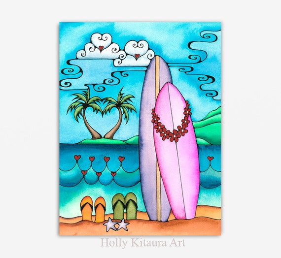 Surfing painting sale easy