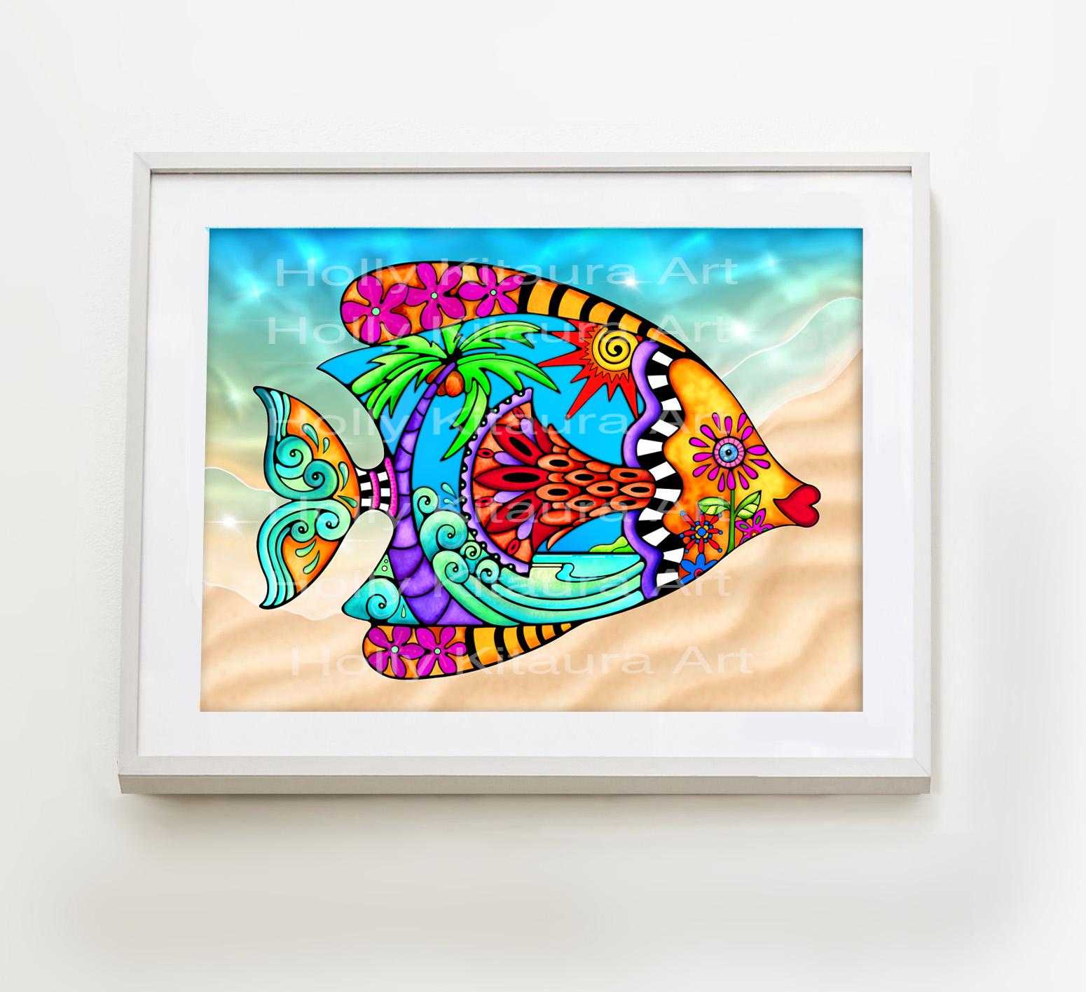 カエル 絵画 ハワイアーティストHolly Kitaura 額縁付 ハワイで購入 HollyvisionArt - Etsy