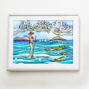 Liberty ～自由～ 絵画 サーフィン絵画 ハワイ 海の絵