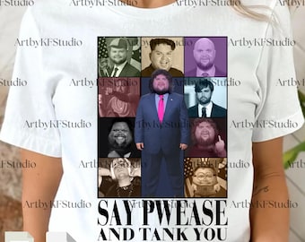 Vance Tour PNG SVG（Circut用）、Pwease and Tank You Meme PNG、JD Vanceの面白いクリップアート、政治的なミームデザイン、印刷可能なデジタルファイル