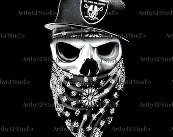 Raiders Skull Graphic Digital File, LA Oakland Las Vegas Raiders Design, NFL Football Graphic, Football Fan Gift Printable