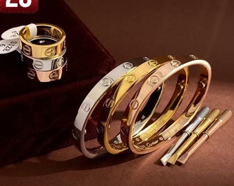 Bangle for women - Hinge Gold Bracelet - Waterproof - Gift For Her - Cuff Bracelet