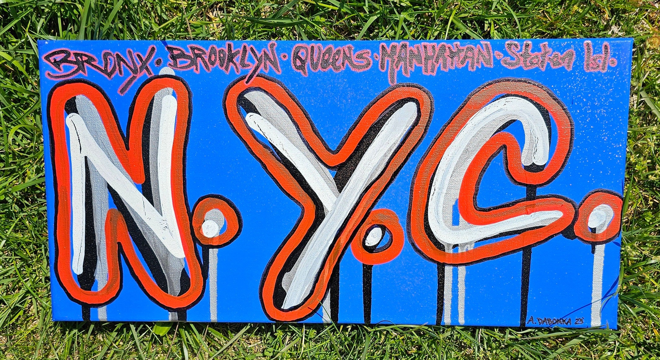NYC #1, Original Art, NYC graffiti style, spray paint, Krink K-60, by Adam J. Dabonka