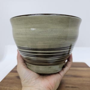 Handmade Ceramic Planter, Wheel Thrown Pottery, Earth Tone Glazed Planter, Rustic Indoor Plant Pot, Natural Texture Ceramic