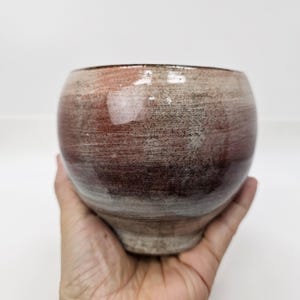 Maceta de cerámica hecha a mano en torno de alfarero, maceta de arcilla esmaltada, maceta para suculentas y cactus.