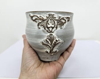 Handmade Classic Ceramic Planter, Stoneware Flower Pot