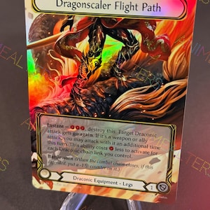 Trajetória de Voo do Escamador de Dragão - Equipamento Proxy Alter - TCG de Carne e Osso