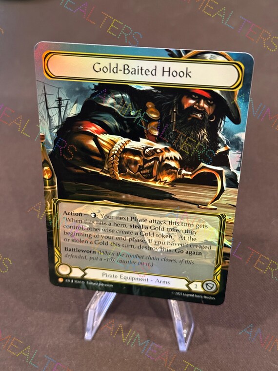 Gold-baited Hook - Equipment Proxy Alter - Flesh and Blood TCG