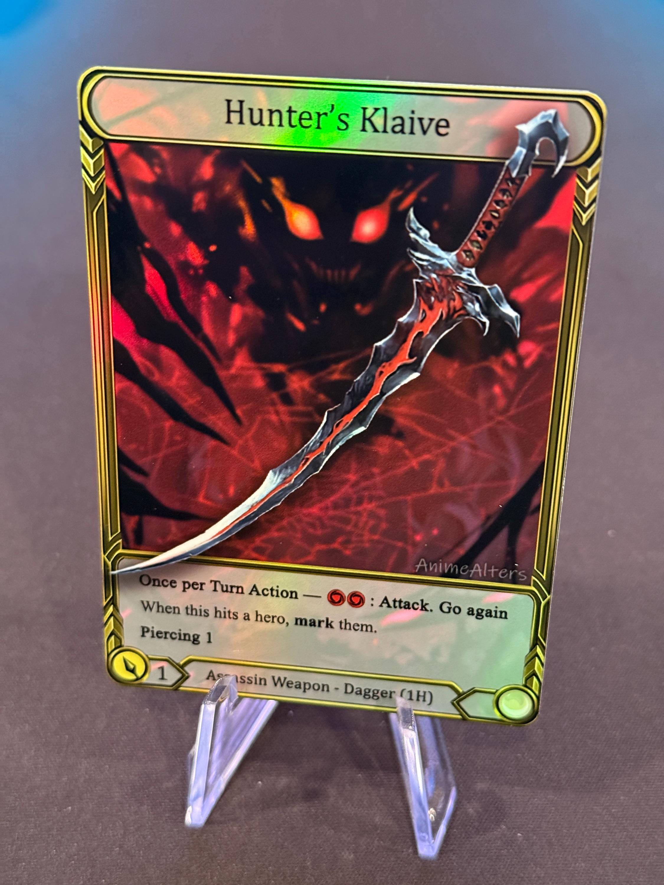 Hunter's Klaive 狩人のクレイヴ flesh and blood Hunter's Klaive - Weapon Proxy Alter - Flesh and Blood TCG
