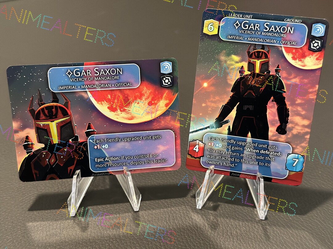 Gar Saxon, Viceroy of Mandalore Leader Alter Star Wars Unlimited TCG Etsy