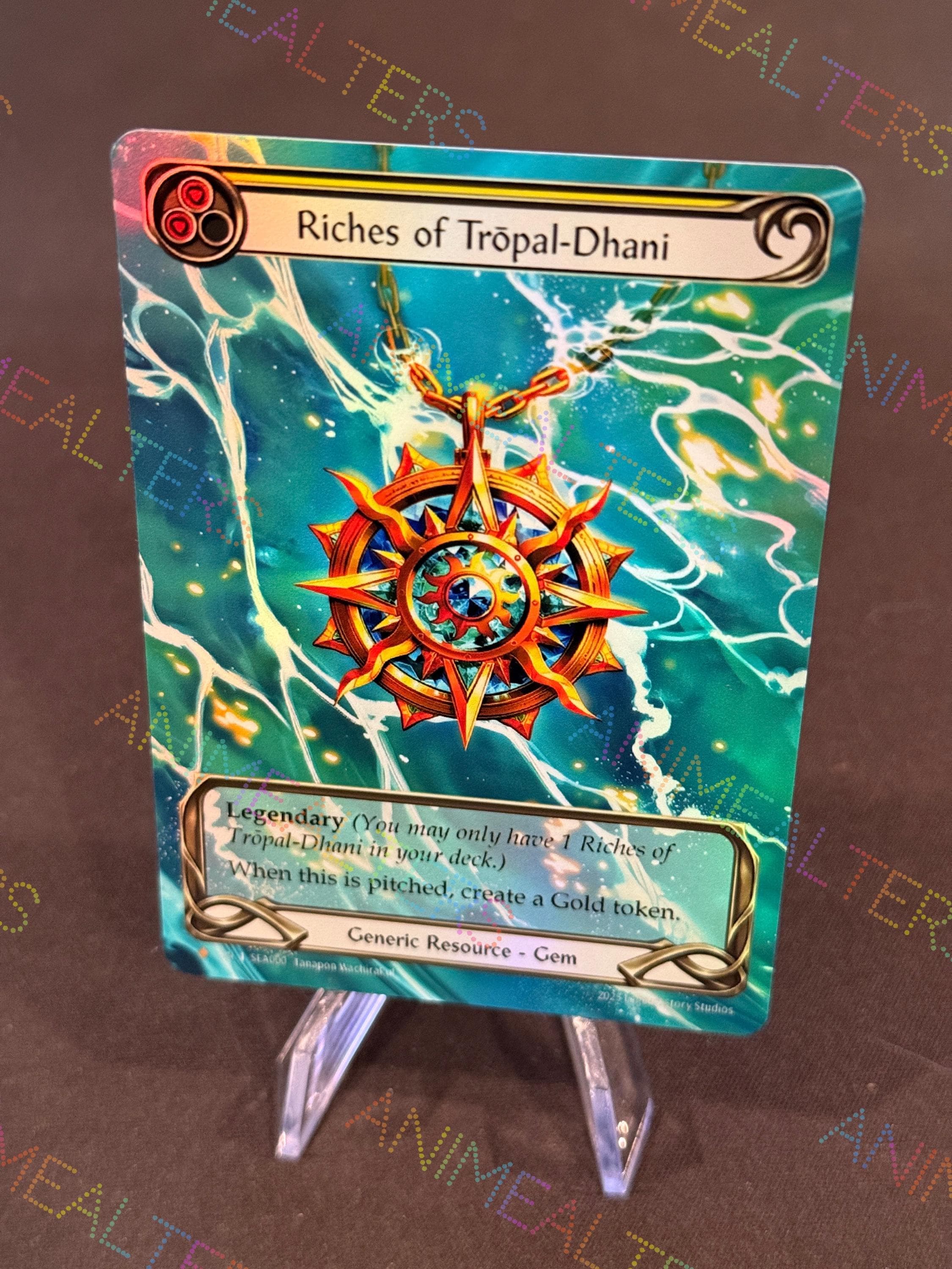 Riches of Trōpal-dhani - Gem Proxy Alter - Flesh and Blood TCG - Etsy