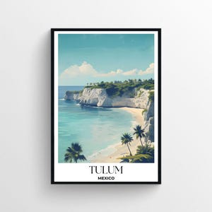 Tulum, Mexico Travel Poster | Minimalist Digital Art Print | Travel Inspired Art | Instant Download | Home Décor | Printable Wall Art