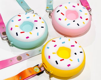 Donut Bag: Novelty Zippered Handbag with Adjustable Strap
