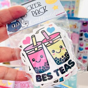 Boba Stickerpakket, waterdichte stickers, plannerstickers, 50-delige stickers, waterflesstickers, plakboekstickers, esthetische stickers