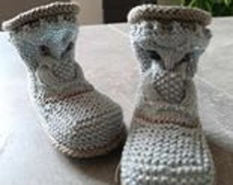 Baby shoes knitted, baptism, birth, newborn, infant, socks