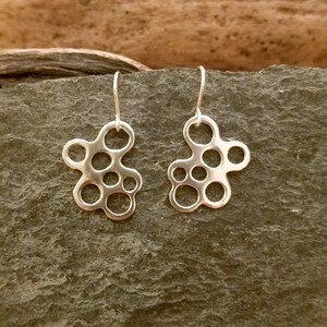 Sterling Silver Dancing amoeba earrings
