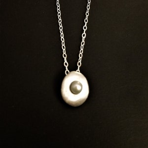 Sterling and Pearl (Nest Necklace)