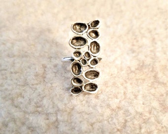 Sterling Silver Ring (Leaf Bar)