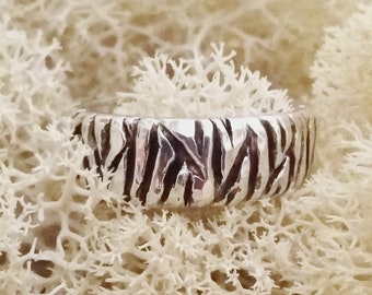 Bark Sterling Silver Ring