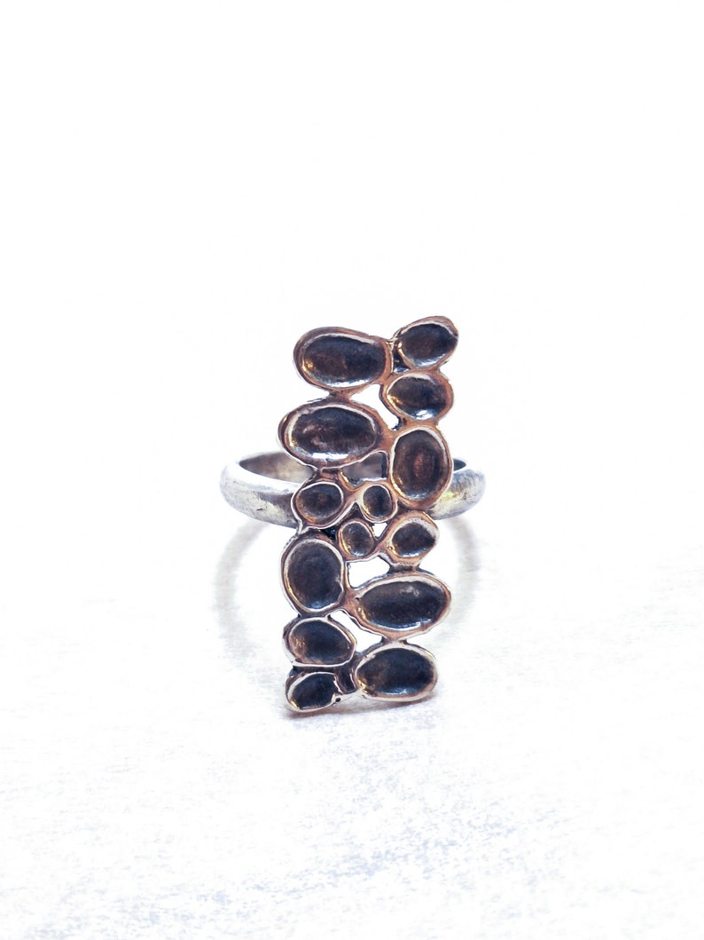 Sterling silver - Oxidized statement ring